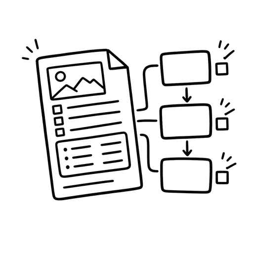 Ilustración de una ficha con escalera de andamiaje.